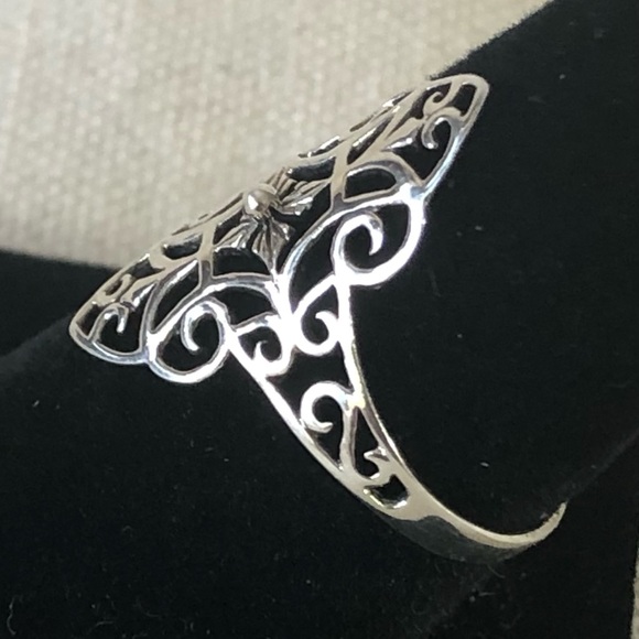 Sterling Silver .925 NWT Dainty Filigree Ring Wms Sz 10 - Picture 4 of 14